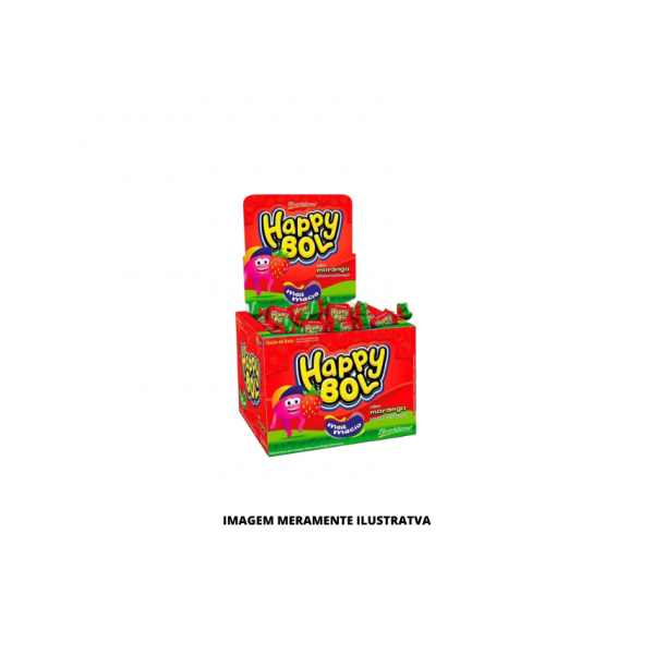CHICLETE - FLORESTAL - 140g HAPPY BOL MORANGO